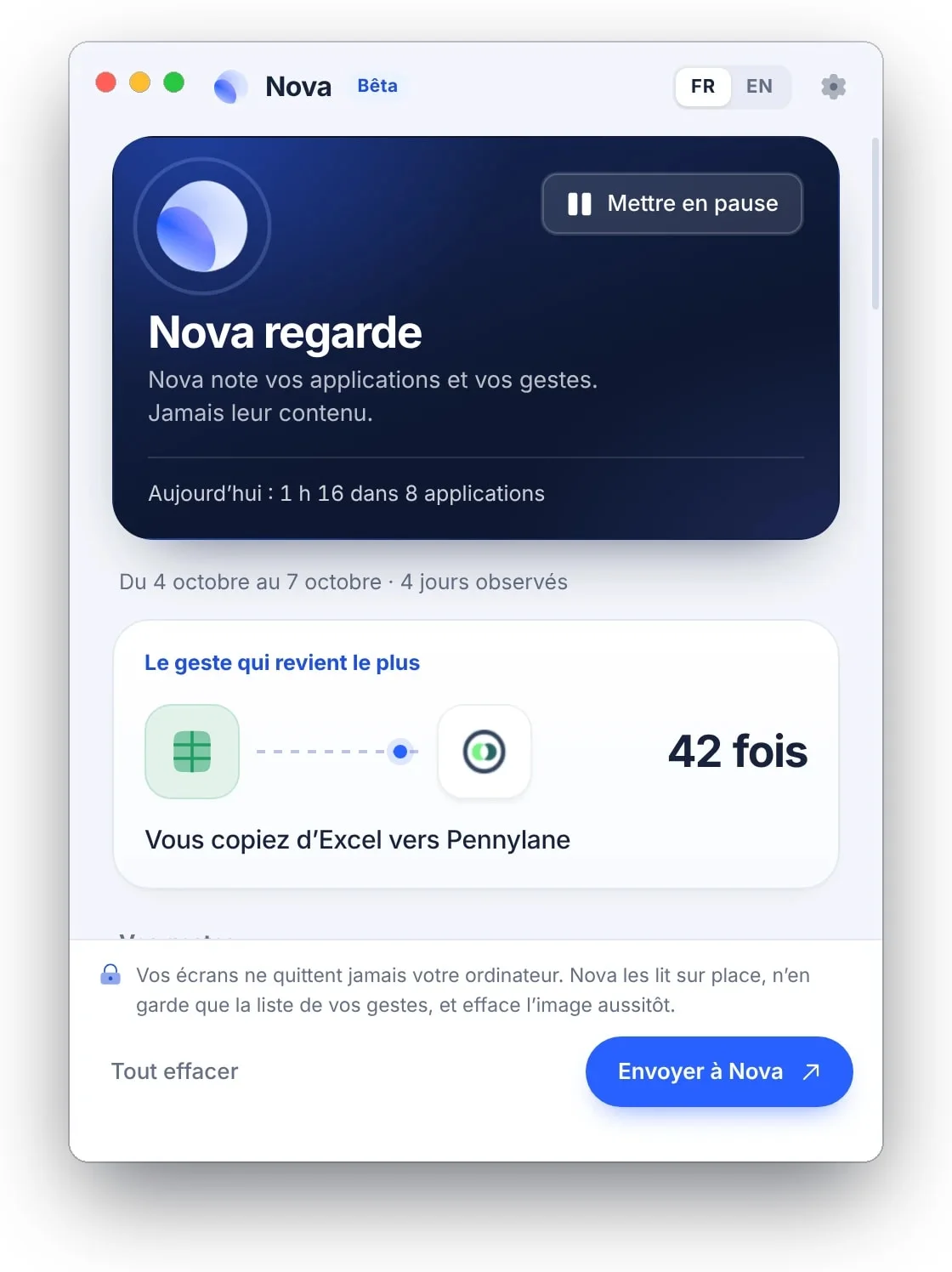 Nova pour ordinateur, en bêta