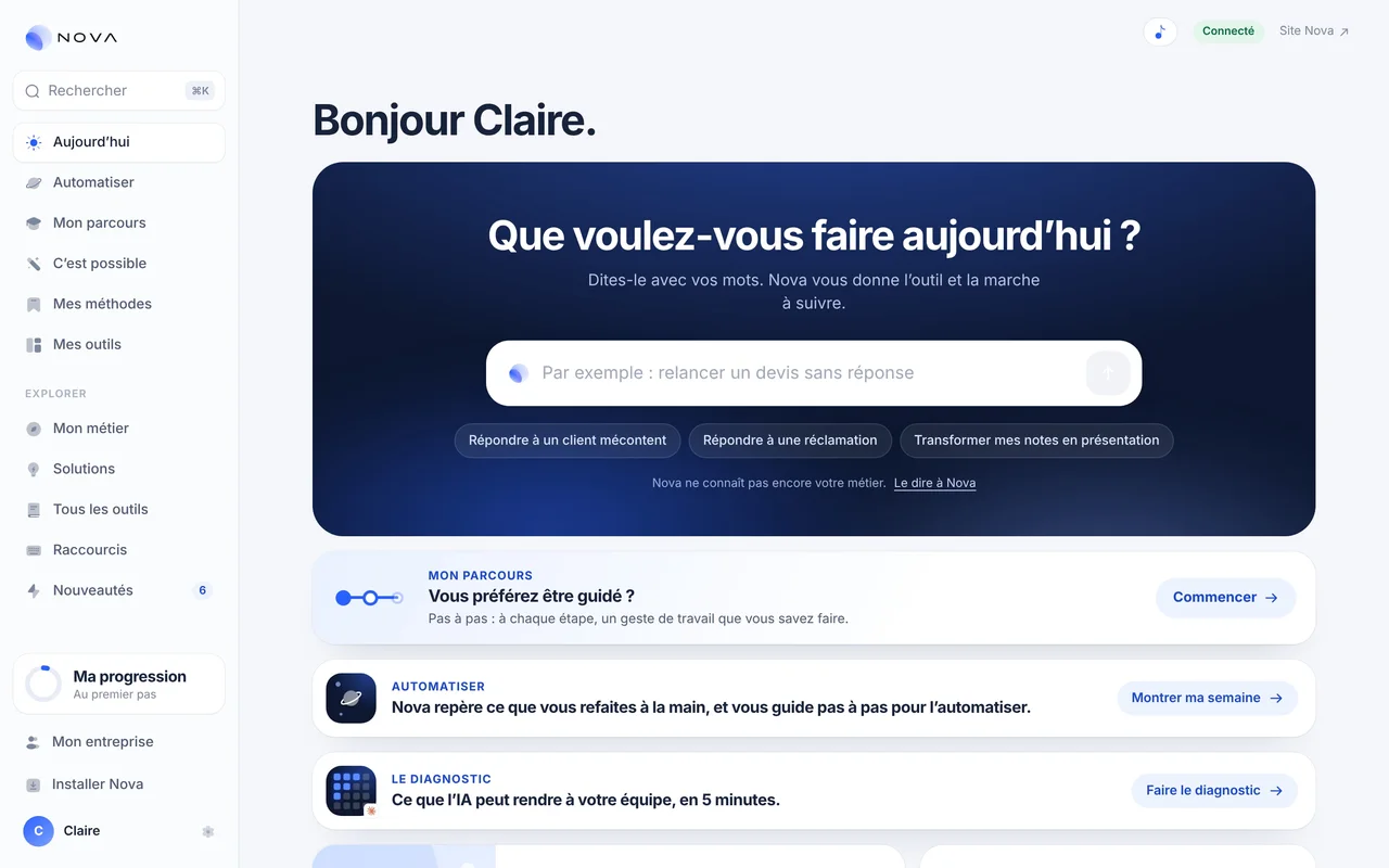 Aujourd’hui : ce que l’on peut faire maintenant